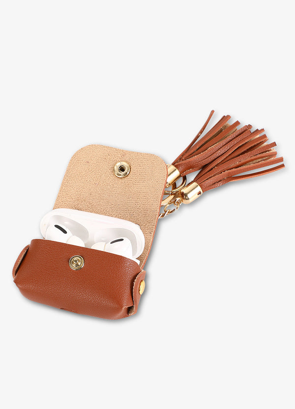 Keychain With Leather Case For AirPods
