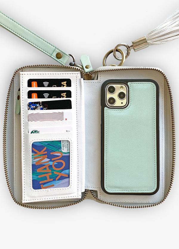 2-in-1 RFID Crossbody Wallet Phone Case in Black - Mahalo Cases