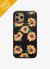 Ultimate Wristlet Phone Case in Black Sunflower