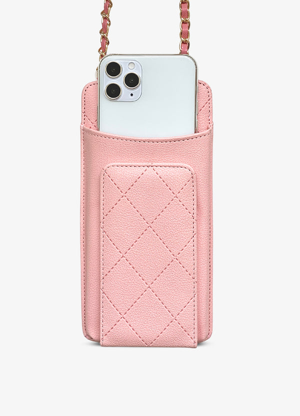 Pink Quilted Box Card Phone Case - Mahalo Cases