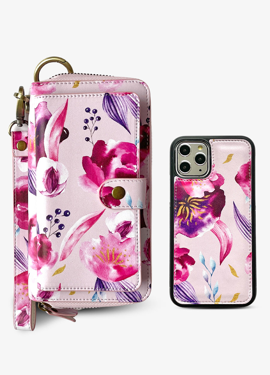 Ultimate Wristlet Phone Case in Magenta Rose