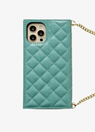 mahalocases Black Quilted Box Card Phone Case