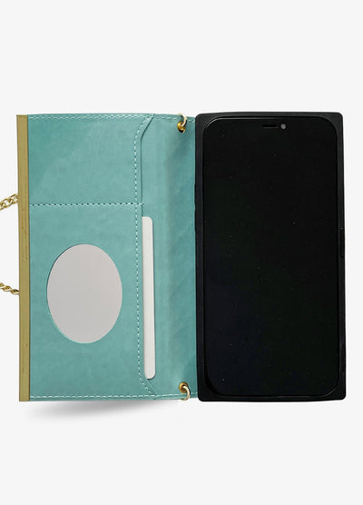 2-in-1 Quilted Wallet Case in Mint