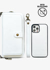 2-in-1 RFID Crossbody Wallet Phone Case in White