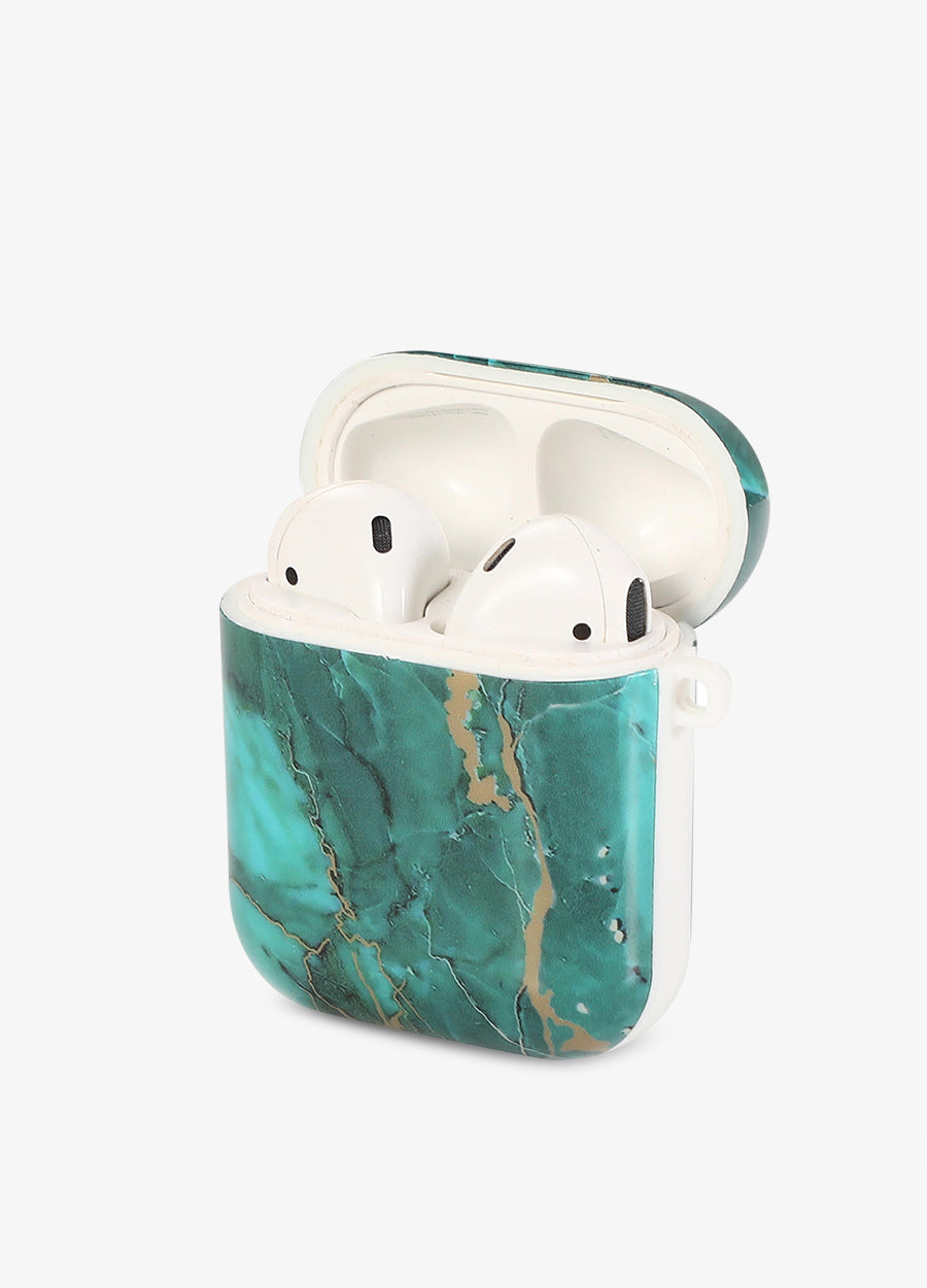 Emerald Marble AirPod Case Mahalo Cases