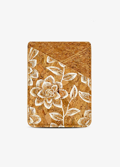 Card Pocket in Cork Floral
