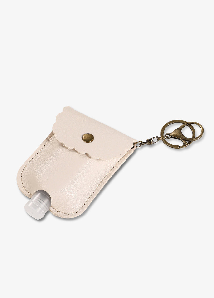 Hand Sanitizer Pocket Keychain in Cream