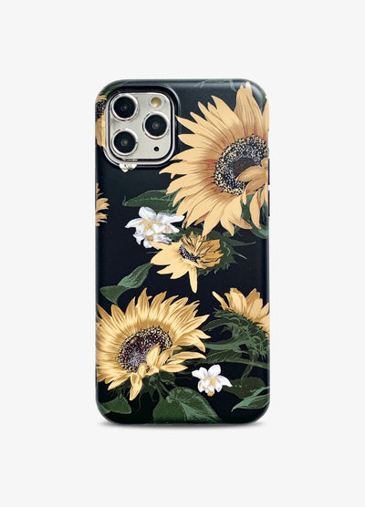 Black Sunflower Phone Case