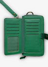 The Luxe Ultimate Wristlet Phone Case in Emerald Green
