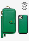 The Luxe Ultimate Wristlet Phone Case in Emerald Green