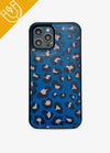 Ultimate Wristlet Phone Case in Blue Leopard