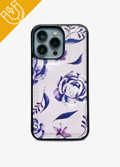 Ultimate Wristlet Phone Case in Purple Floral
