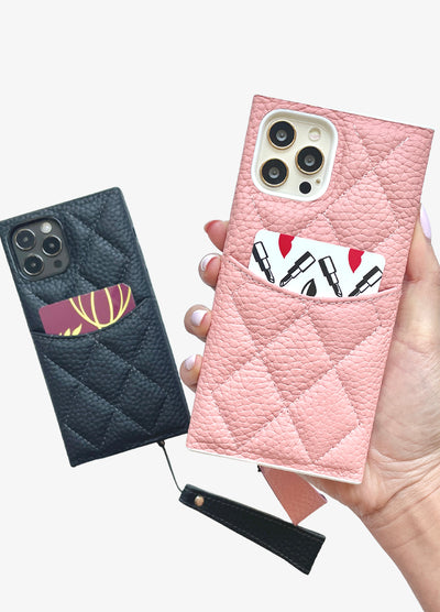 Pink Quilted Box Card Phone Case