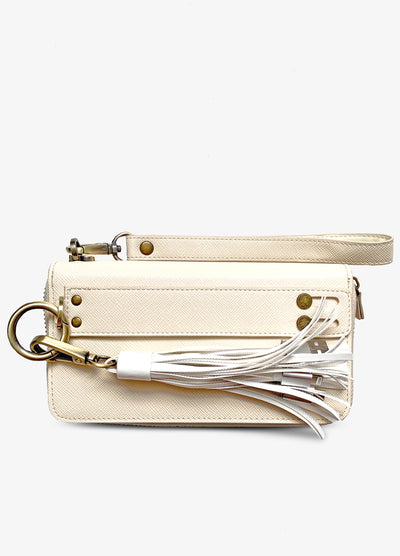 The Luxe Ultimate Wristlet Phone Case in Bone