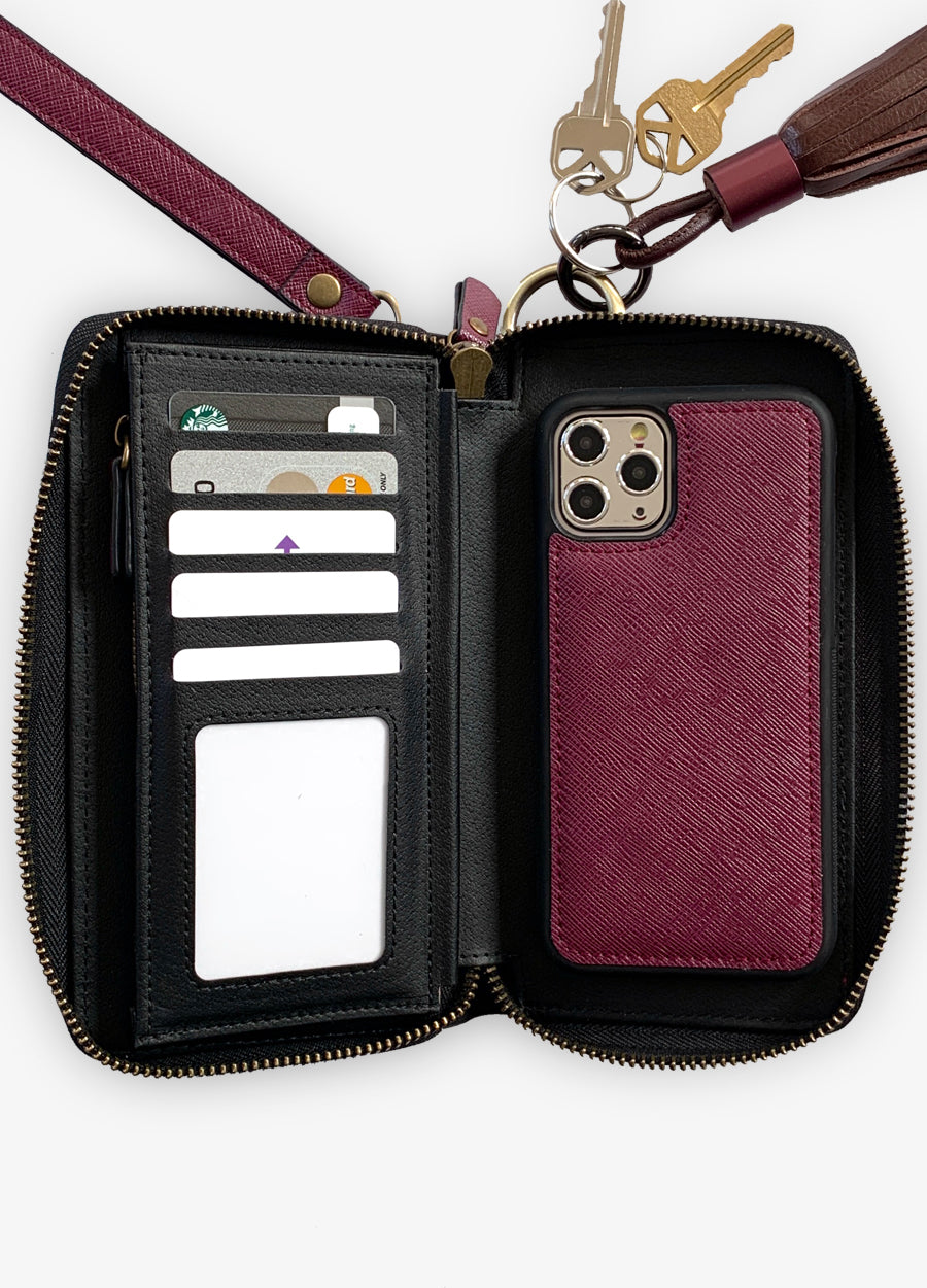  MOBILELUXE Metallic Leather Wallet Phone Case for