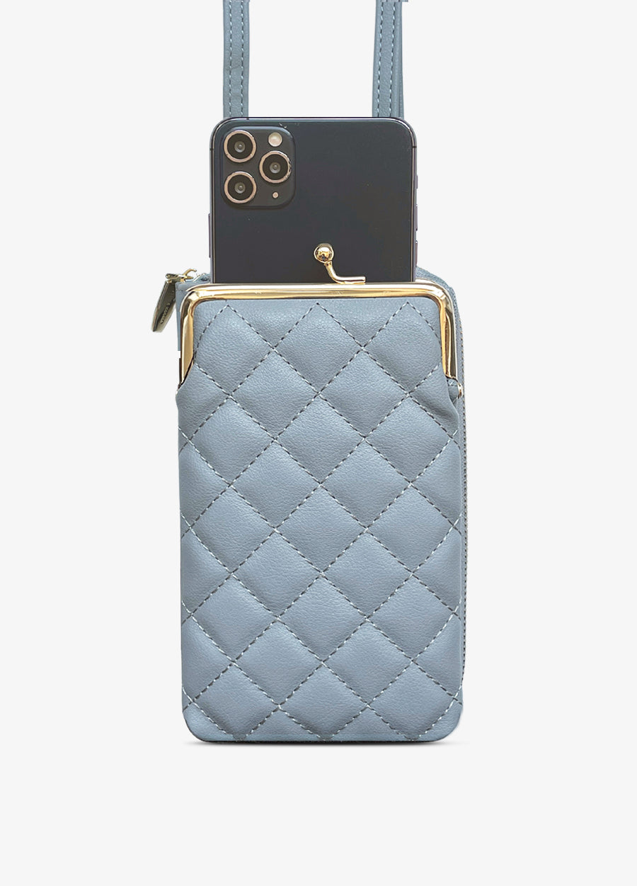 Black Quilted Box Card Phone Case - Mahalo Cases